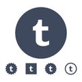 ASTANA, KAZAKHSTAN -10 July 2020 : Tumblr icon. Tumblr logo. Vector Tumblr symbol