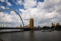 Astana, Kazakhstan. 27.08.2016. karaotkel bridge near embankment