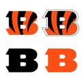 ASTANA, KAZAKHSTAN -25 October 2020 : Cincinnati Bengals icon. Cincinnati Bengals logo. Vector Cincinnati Bengals symbol. American