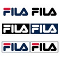 ASTANA, KAZAKHSTAN -25 October 2020 : Fila icon. Fila logo. Vector Fila symbol. Sportswear logotype
