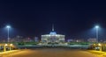 Astana, Kazakhstan - September 3, 2016: Presidential Palace Akorda night view Royalty Free Stock Photo