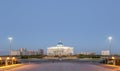 Astana, Kazakhstan - September 3, 2016: Presidential Palace Akorda after sunset Royalty Free Stock Photo