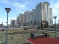 Different modern buildings in Astana Royalty Free Stock Photo