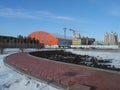 Different modern buildings in Astana Royalty Free Stock Photo