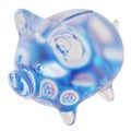 Astar (ASTR) Clear Glass piggy bank with decreasing piles of crypto coins.