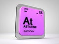 Astatine - At - chemical element periodic table Royalty Free Stock Photo