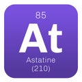 Astatine chemical element Royalty Free Stock Photo