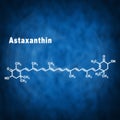 Astaxanthin keto-carotenoid, Structural chemical formula