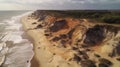 Astel Sandy Coast from a Drones Perspective. Generative ai Royalty Free Stock Photo