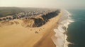 Astel Sandy Coast from a Drones Perspective. Generative ai Royalty Free Stock Photo