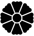 Aster Vector Icon which can easily modified or edit Royalty Free Stock Photo