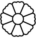 Aster Vector Icon which can easily modified or edit Royalty Free Stock Photo