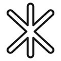 Asterisk Icon Series Typographic Symbol Illustrations for Documentation and Text