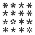 Asterisk icon set