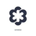asterisk icon on white background. Simple element illustration from geometry concept Royalty Free Stock Photo