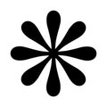 Asterisk symbol icon illustration