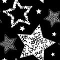 Asterisks Seamless pattern. Design for fabric, wrapping paper, background, wallpaper. Vector Royalty Free Stock Photo
