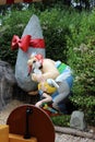Asterix and Obelix dolls from Epidemais Croisiere attraction at Park Asterix, Ile de France, France