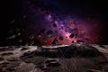 NEBULA - space 3D landscape Royalty Free Stock Photo