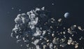 Asteroid Belt. Comets and asteroids on the edge of our solar system