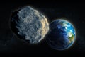 Asteroid closing in on Earth Royalty Free Stock Photo