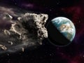 Asteroid closing in on Earth Royalty Free Stock Photo
