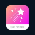 Asteroid, Comet, Space, Star Mobile App Button. Android and IOS Glyph Version Royalty Free Stock Photo