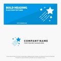 Asteroid, Comet, Space, Star SOlid Icon Website Banner and Business Logo Template Royalty Free Stock Photo