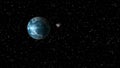 Asteroid encountering Earth