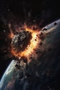 Asteroid Explosion: Large Asteroid Destroys Buildings and Causes