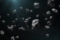 Asteroid field and nebula