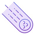 Asteroid flat icon. Meteorite violet icons in trendy flat style. Comet gradient style design, designed for web and app