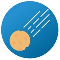 Asteroid Flat Isolated Vector icon Which can easily modify or edit