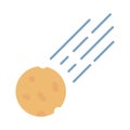Asteroid Flat vector icon which can easily modify or edit