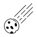 Asteroid Glyph and Line mixing Vector icon which can easily modify or edit