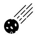 Asteroid Glyph and Line mixing Vector icon which can easily modify or edit