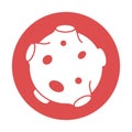 Asteroid glypy with color background vector icon which can easily modify or edit