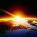 Asteroid impact Royalty Free Stock Photo