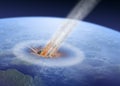 Asteroid impact on Earth