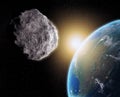 Asteroid near Earth Royalty Free Stock Photo