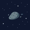 Asteroid on space background Royalty Free Stock Photo