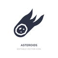 asteroids icon on white background. Simple element illustration from Nature concept