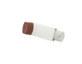 Asthma inhaler or bronchodilater MDI on white background with cl