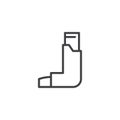 Asthma inhaler line icon