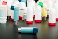 Asthma inhalers Royalty Free Stock Photo