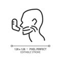 Asthma pixel perfect linear icon