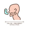 Asthma pixel perfect RGB color icon