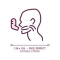 Asthma pixel perfect RGB color linear icon