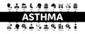 Asthma Sick Allergen Minimal Infographic Banner Vector