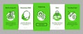 Asthma Sick Allergen Onboarding Elements Icons Set Vector